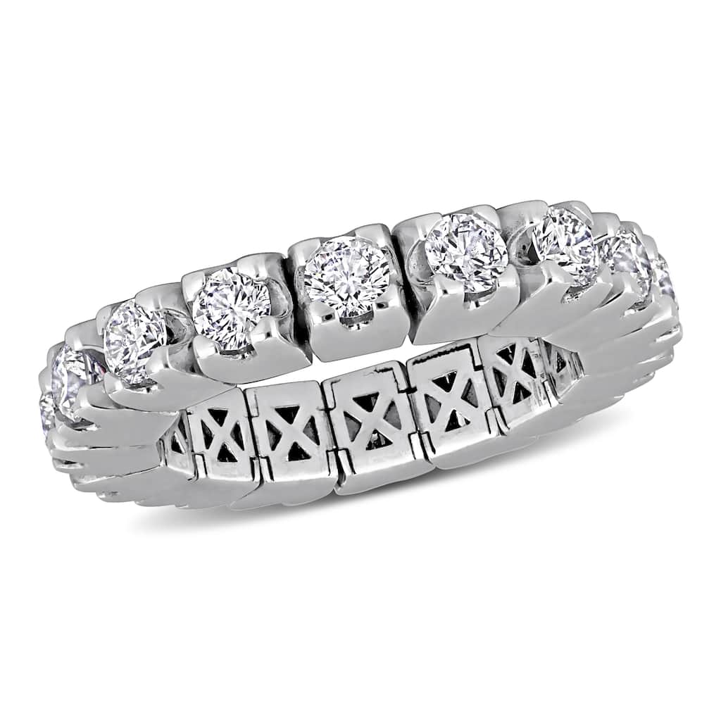 Miadora 2 3/5ct TDW Diamond Eternity Ring in 14k White Gold