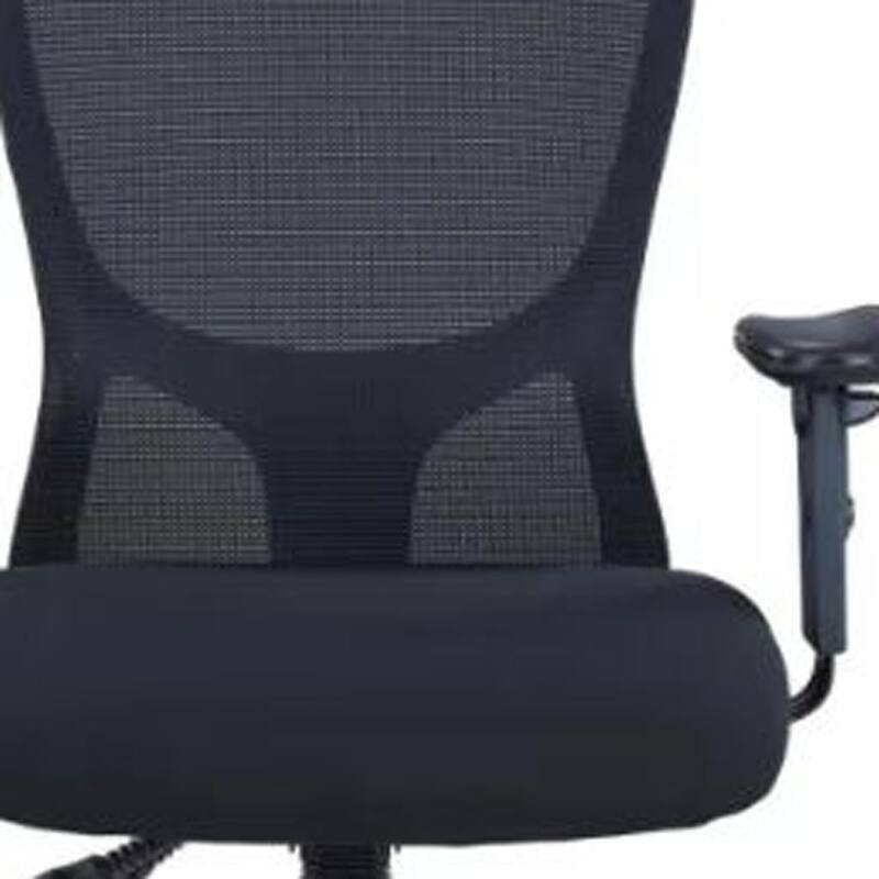 Black Adjustable Height Swivel Rolling Executive Office Chair