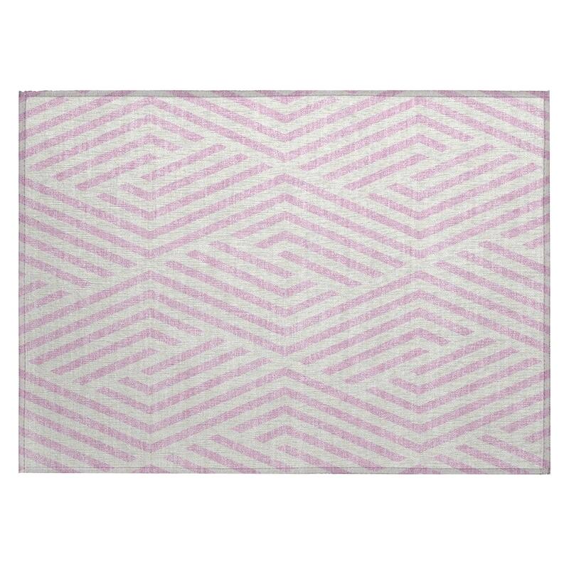 Alnafi Abstract Shapes Weather Resistant Classic Meets Modern Outdoor Rug