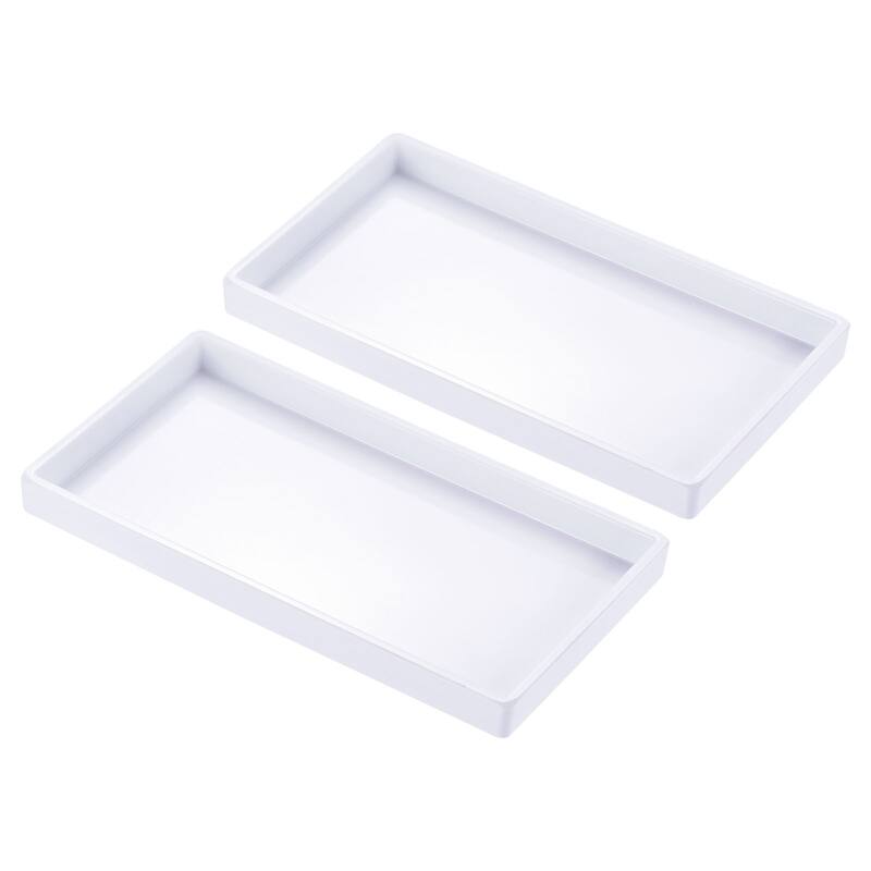 Fast Food Tray, 2 Pack Plastic Serving Tray Smooth Surface