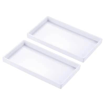 Fast Food Tray, 2 Pack Plastic Serving Tray Smooth Surface