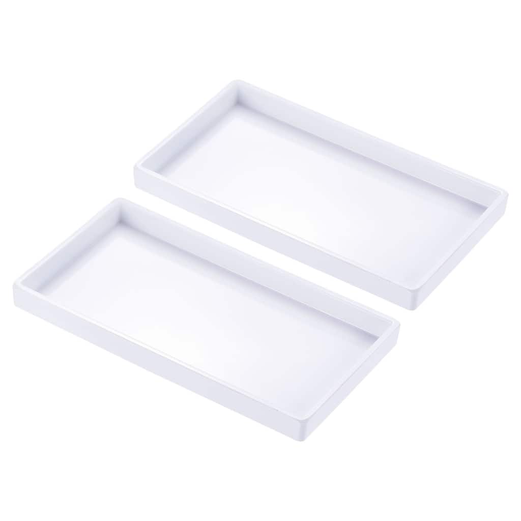 Fast Food Tray, 2 Pack Plastic Serving Tray Smooth Surface