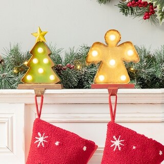 Glitzhome led marquee stocking holder deals