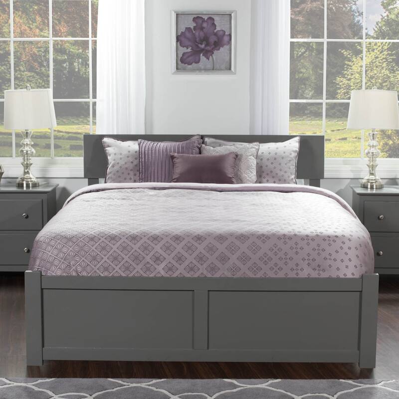 AFI Orlando Platform Bed with Footboard & Twin XL Trundle