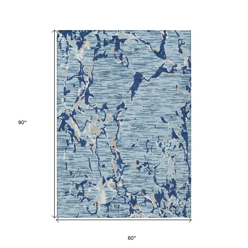 HomeRoots Striped Transitional Rectangle Outdoor Rug
