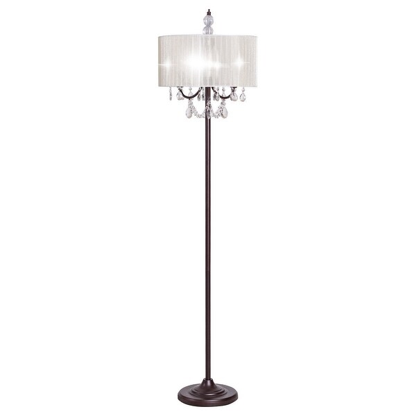 Shop Gymax Elegant Design Sheer Shade Floor Lamp Light W Hanging