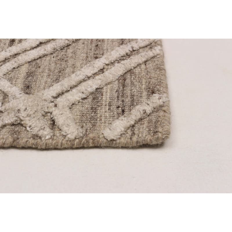 ECARPETGALLERY Hand-knotted Tangier Taupe Wool Rug - 5'2 x 7'11