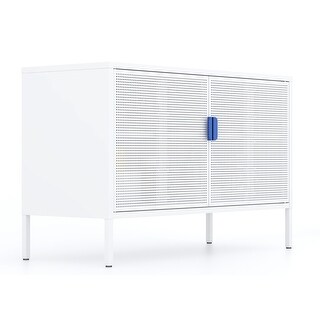 White Metal Storage Locker Cabinet with Adjustable Shelves - Bed Bath ...