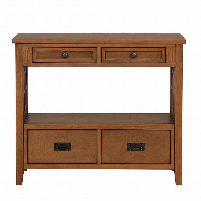 36-inch Modern Multifunctional Solid Pine Console Table