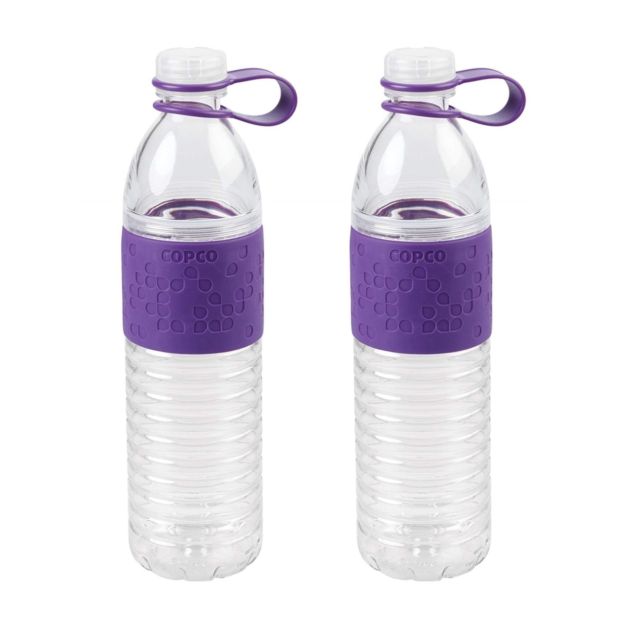 2 Pack Copco Hydra Reusable Sports Water Bottle With Non Slip Sleeve Bpa Free Plastic 20 Oz Purple Overstock 27664508