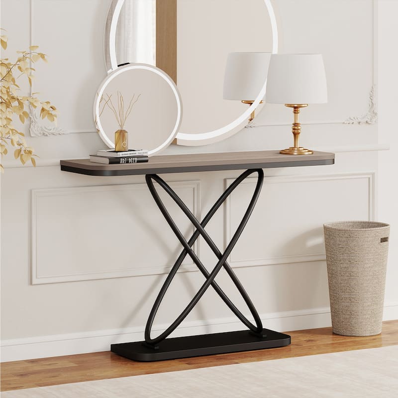47.4" Industrial Console Table for Entryway Sofa Table - 47.4"L x 14"W x 32.8"H