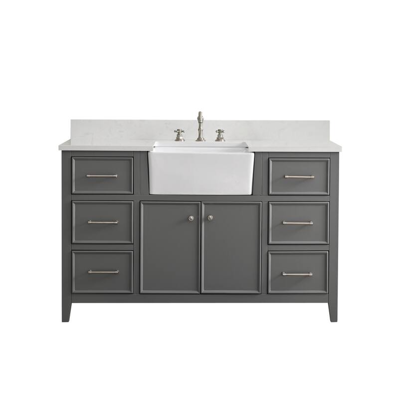 Sudio Design Bathroom Vanity Casey Collection. - 54" Single Sink - Gray