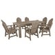 preview thumbnail 13 of 31, HIGHWOOD Hamilton Adirondack 7-Piece Outdoor Dining Height Set Woodland Brown