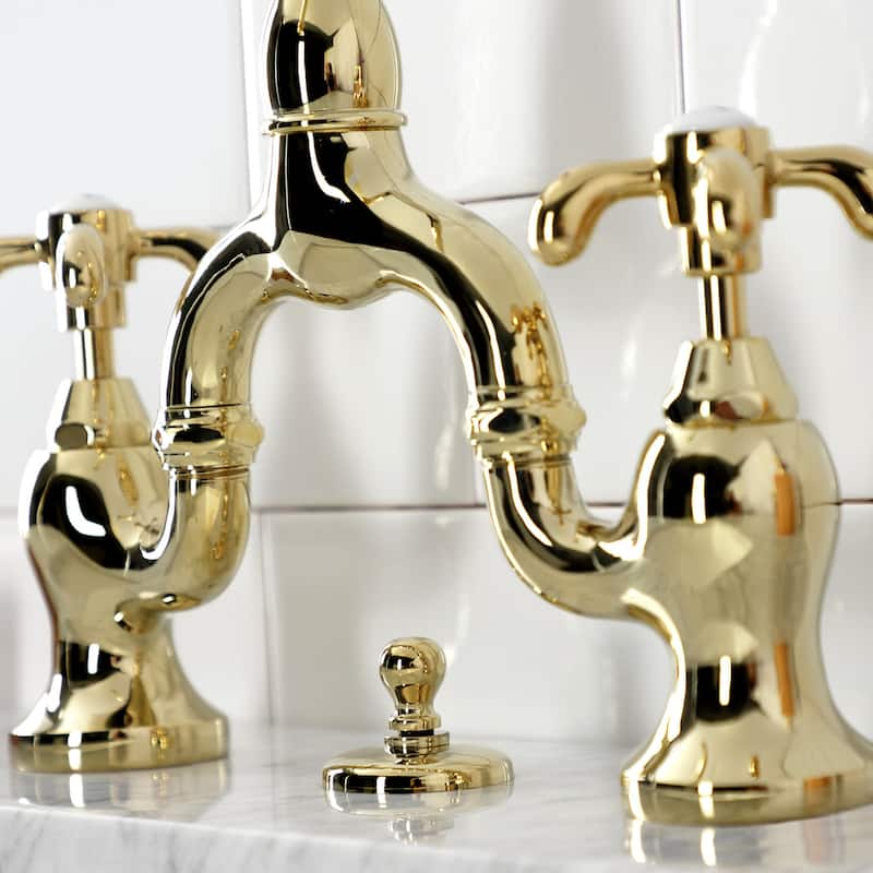 Kingston Brass KS799.TX French Country 1.2 GPM Bridge Bathroom Faucet