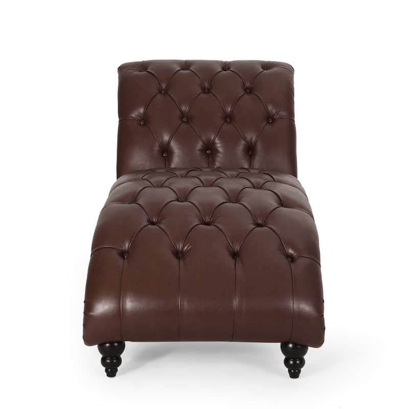 Christopher Knight Home - Varnell Contemporary Button Tufted Chaise Lounge - 64.25" L x 29.00" W x 33.75" H
