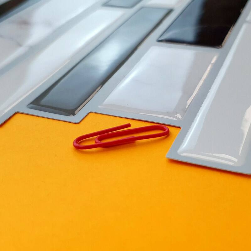 Walplus Mosaic Glossy 3D Metro Peel and Stick Backsplash Tile Stickers
