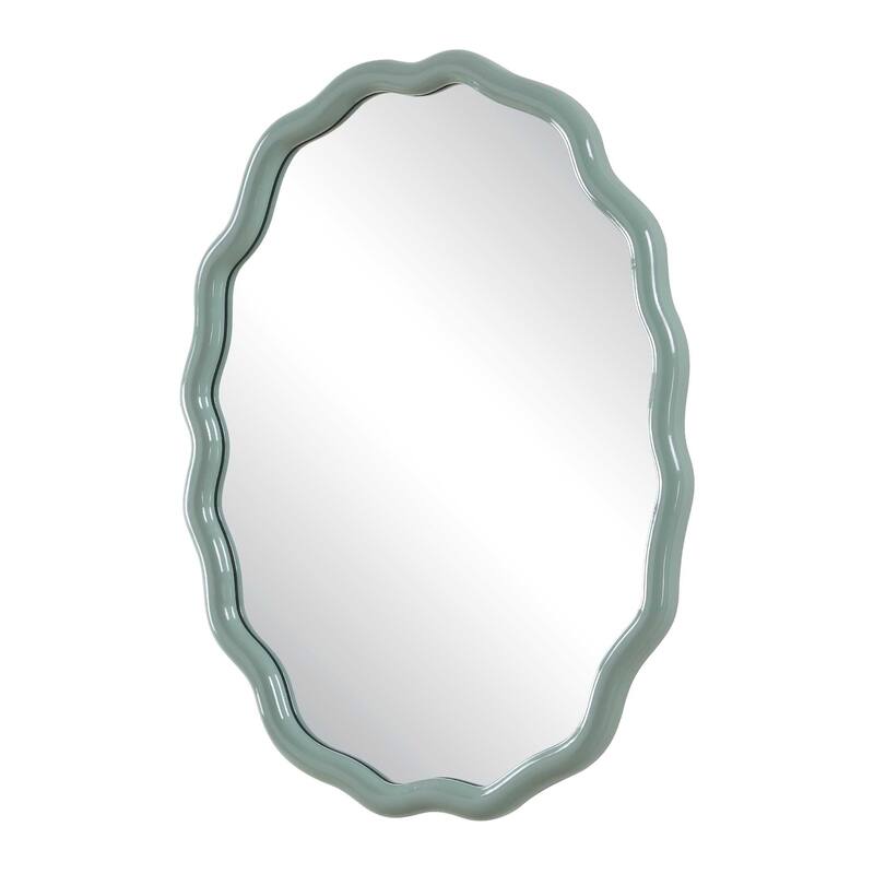 Uttermost Isly Robin's Egg Blue Oval Mirror - 24.00" W x 31.75" H x 1.25" D