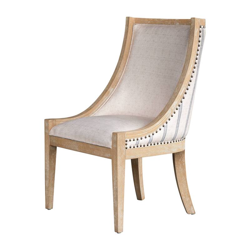 Martha Stewart Elmcrest Upholstered Dining Chair with Nailhead Trim
