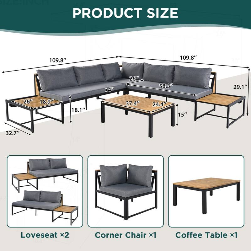 Durable and Stylish Outdoor Sofa Set for Garden and Poolside