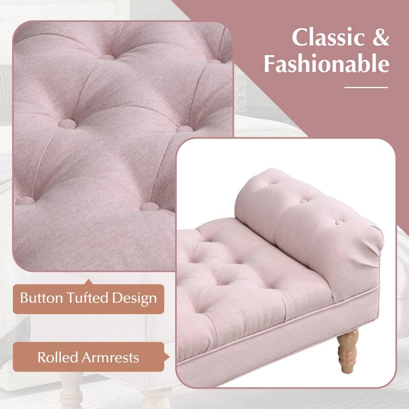 Christopher Knight Home - Wren Upholstered Tufted Bed Bench with Premium Foam and Diamond Button Detail