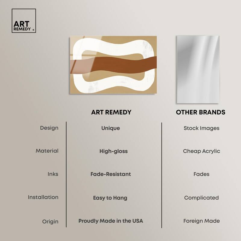 Minimal Wavy I Acrylic by Art Remedy, Ready to Hang