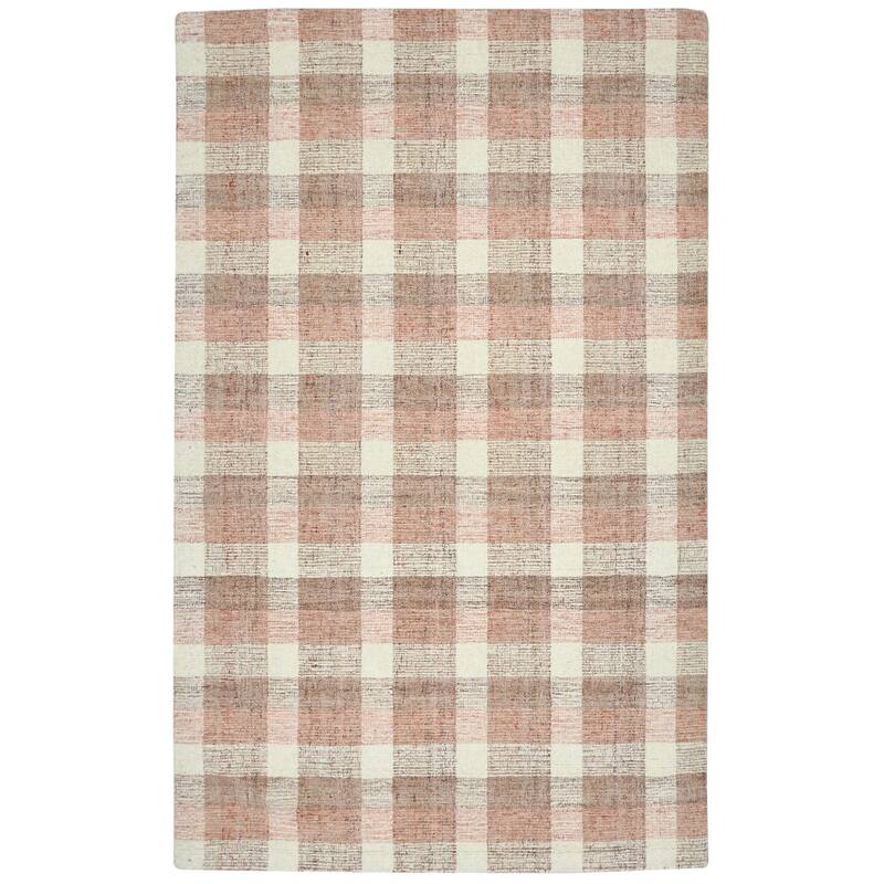 HomeRoots Plaid Transitional Rectangle Area Rug