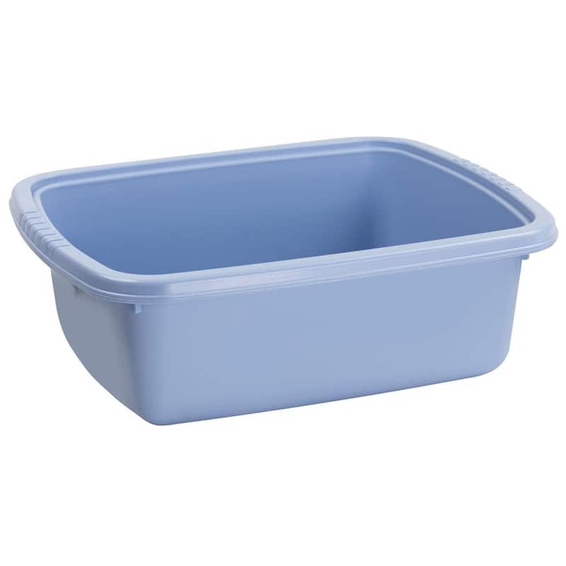 YBM Home Solid Plastic Dish Pan Basin - Light Blue
