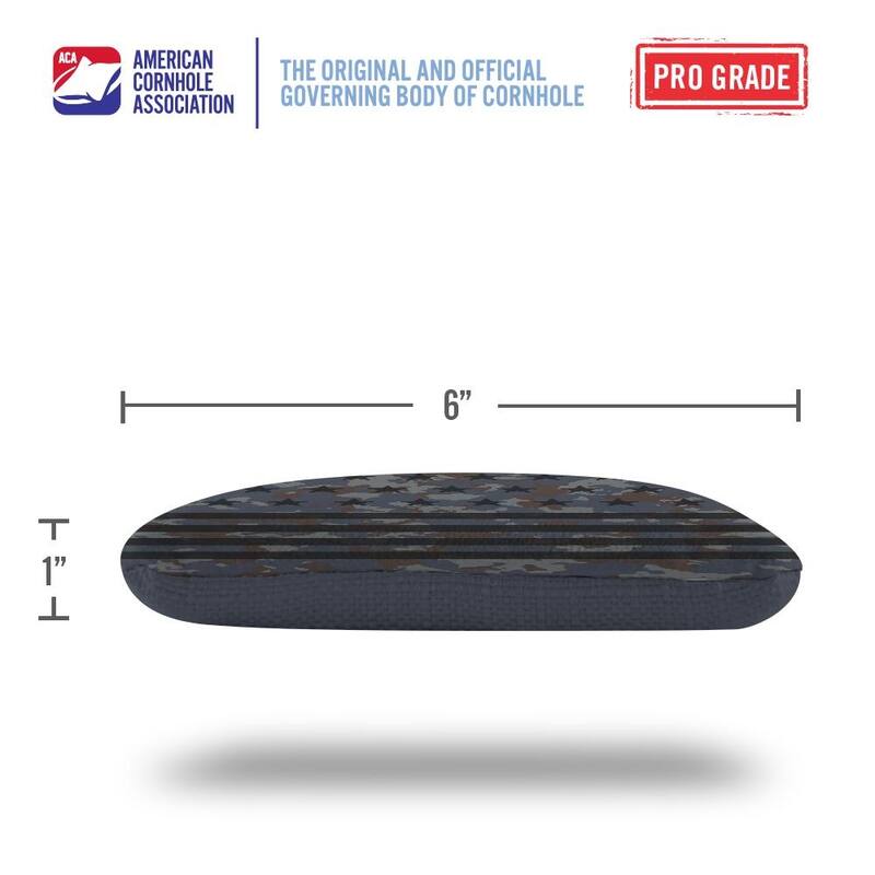 American Flag Camouflage Navy Dual Sided Cornhole Bags