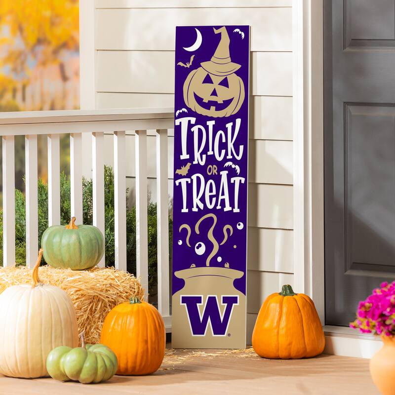 47" Double Sided Seasonal Porch Leaner, University of Washington - 47" x 11.25" - Halloween