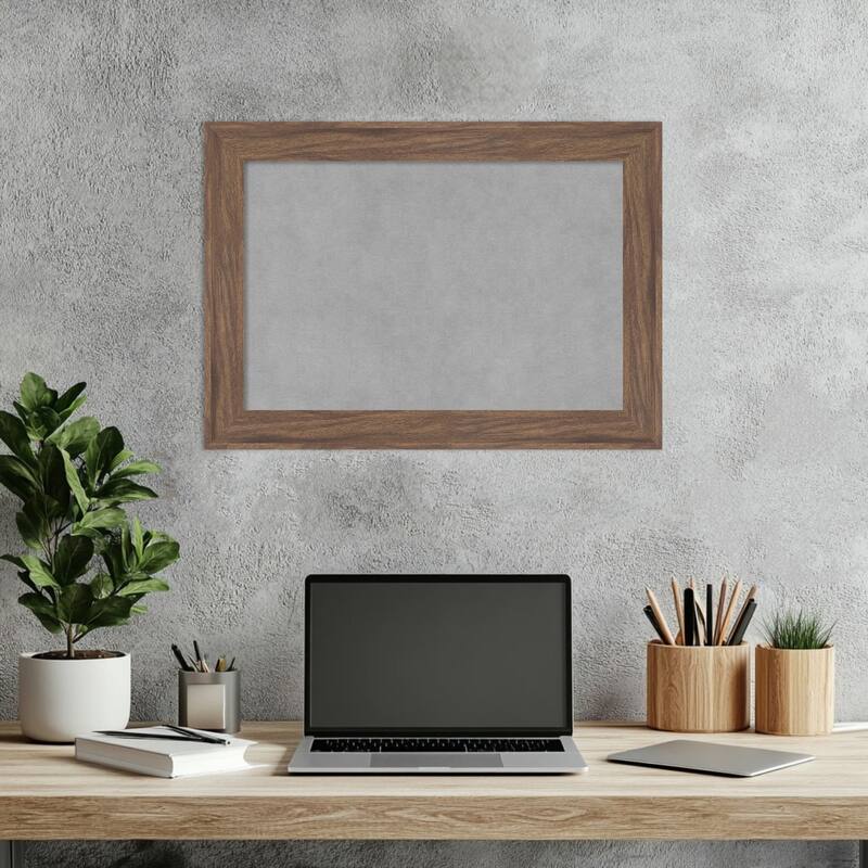 Amanti Art Pia Medium Brown Narrow Framed