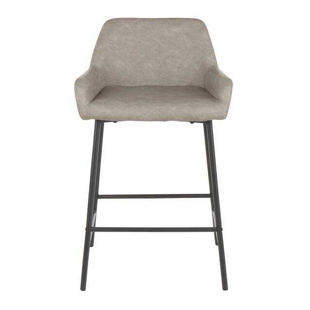 Carbon Loft Galotti Industrial Counter Stools (Set of 2) - N/A - Grey