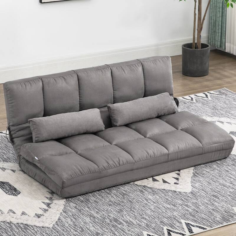 Convertible Floor Sofa Chair with 2 Pillows