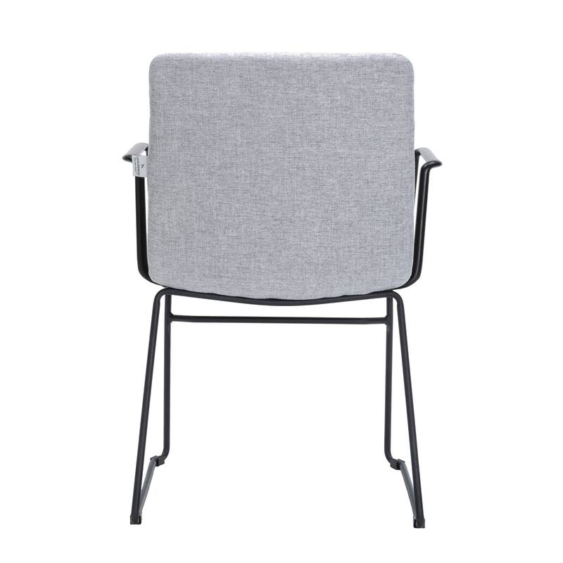 Zylar Ergonomic Guest Chair with Leather, Stainless Steel Base, High-Density Foam, Modern Design for Office or Waiting Room