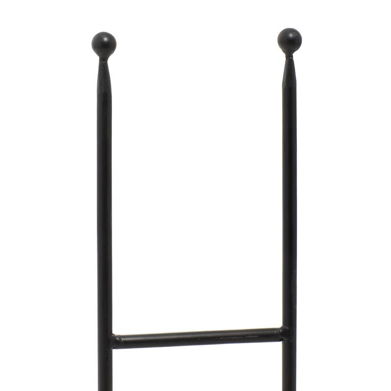 Metal Tabletop Display Easel with Ball Details - Set of 4 Black - Roche River Decor - 9"W x 5"L x 14"H