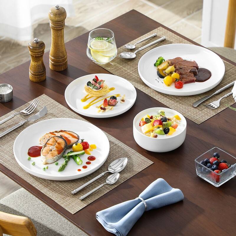MALACASA LUNA 12-piece Porcelain Dinnerware Set (Service for 4)