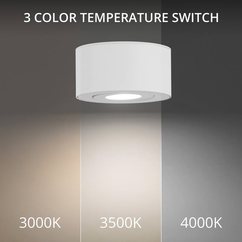 I Spy 5in LED Outdoor Flush Mount 3-CCT 3000K-3500K-4000K Set to 3000K