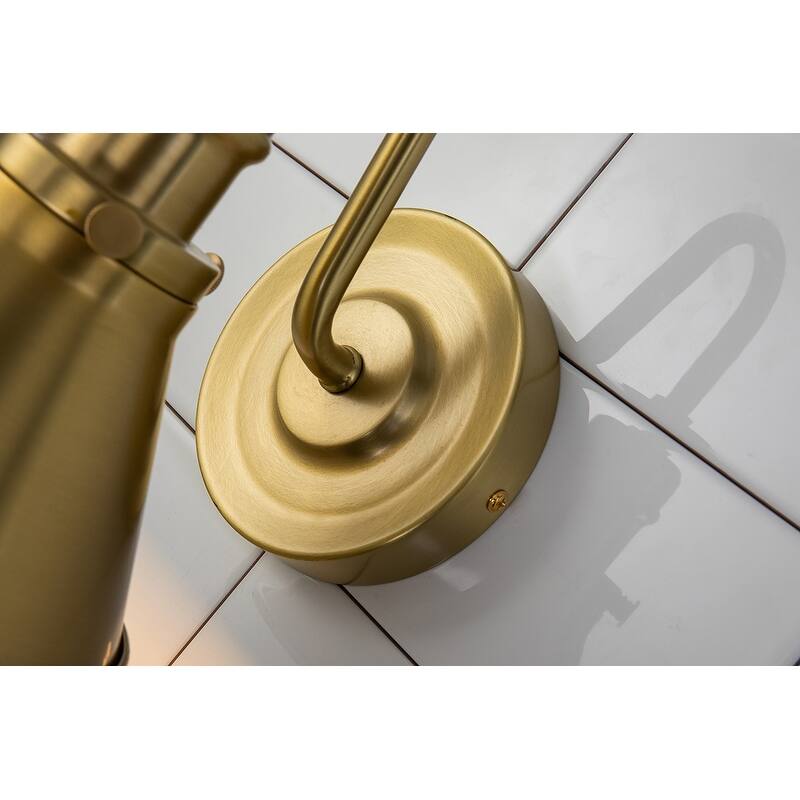 Midcentury Brass Bath Sconce