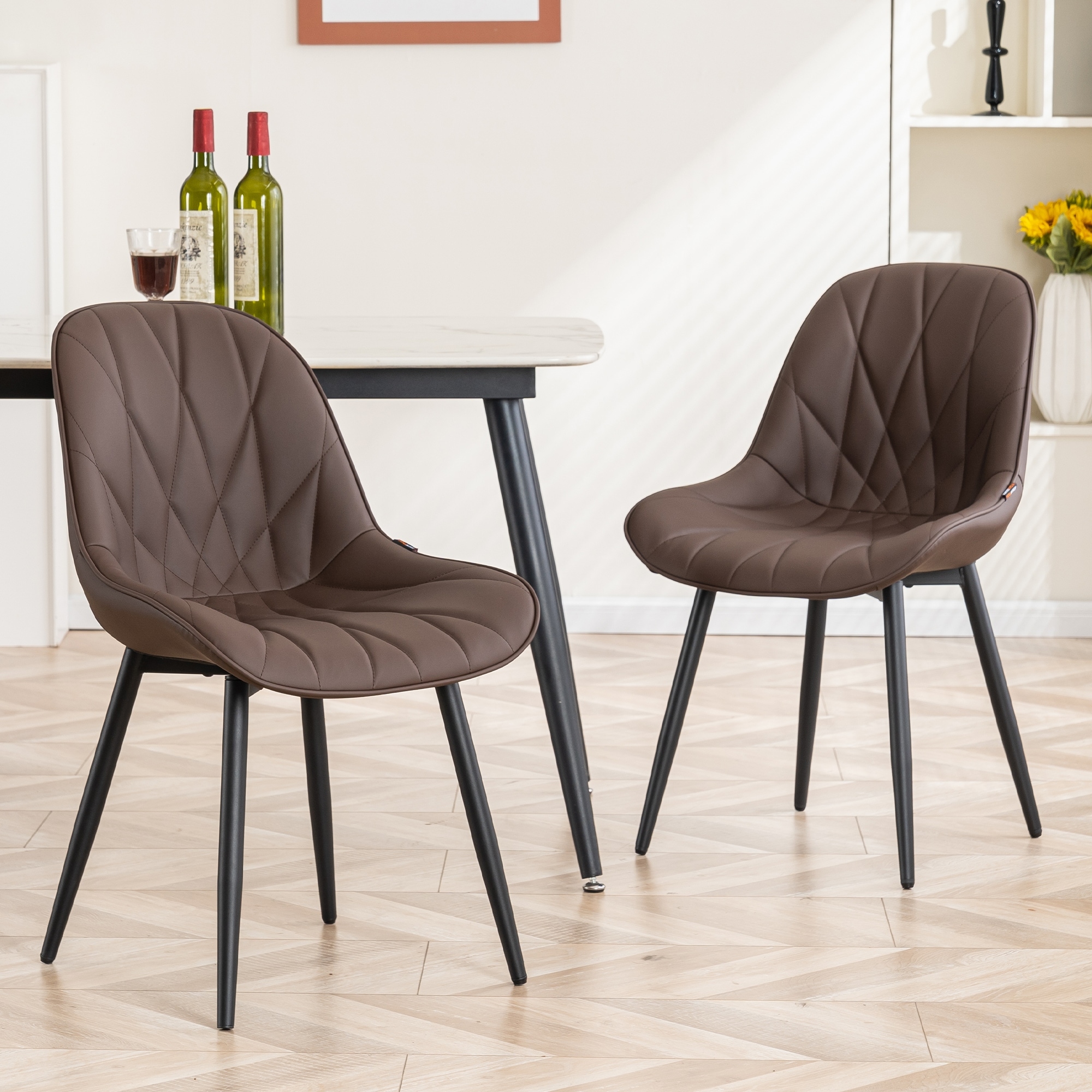 Upholstered Dining Chairs Set of 2 Modern Kitchen Chairs