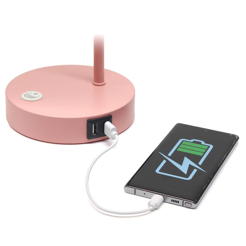 Looped Desk Lamp with Adjustable Shade - 16" - Pink