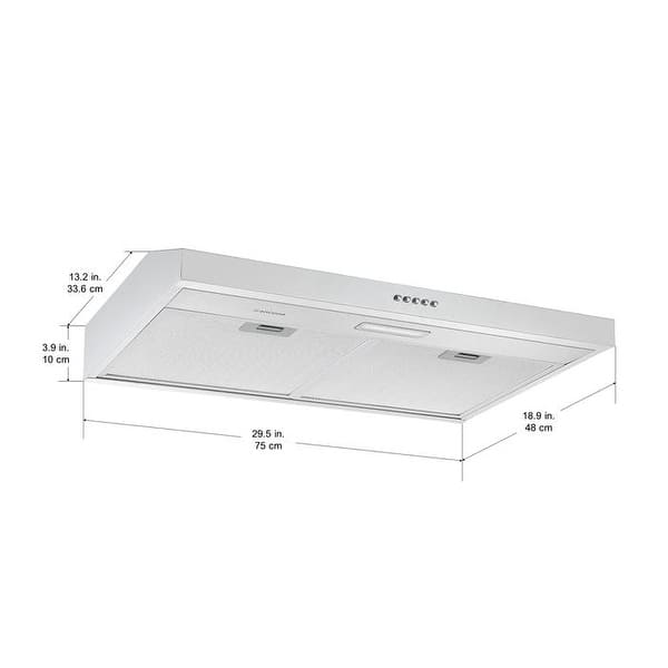 Ancona 30in. Convertible Under Range Hood in Stainless Steel