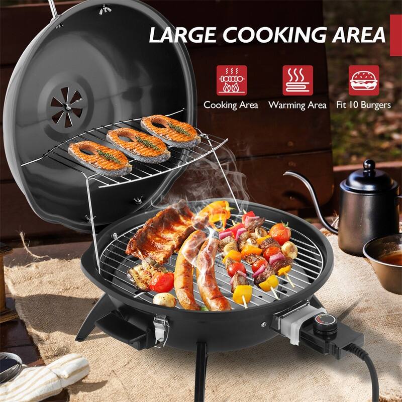1600W Portable Double Layer Electric BBQ Grill