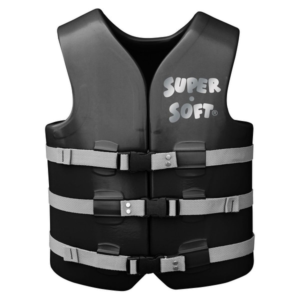 Super Soft Black Adult Large U.S. Coast Guard Approved Vests 43" - N/A