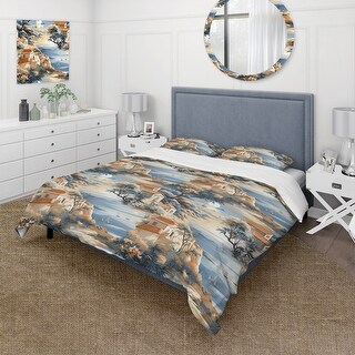 Designart "Mediterranean Oasis Botanical Pattern" Patchwork bedding set ...