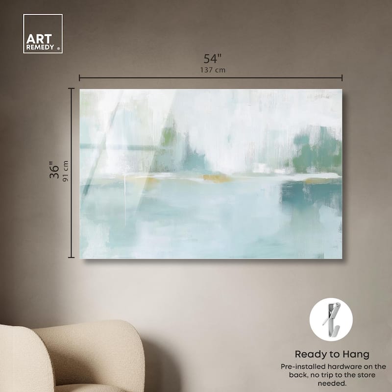 Mirrored Aqua Dream I Acrylic by Art Remedy, Ready to Hang