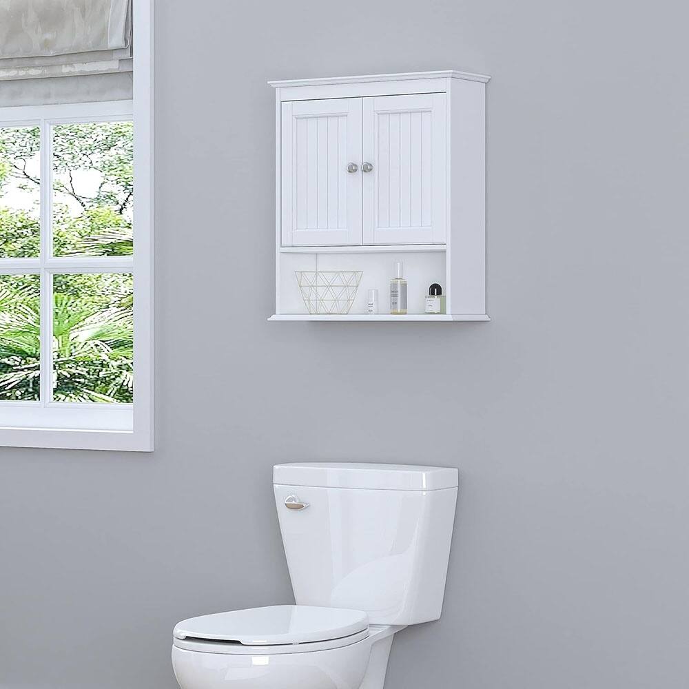 Bathroom Wall Mounted,Wood Hanging 7.48"D x 21.5"W x 24"H On Sale