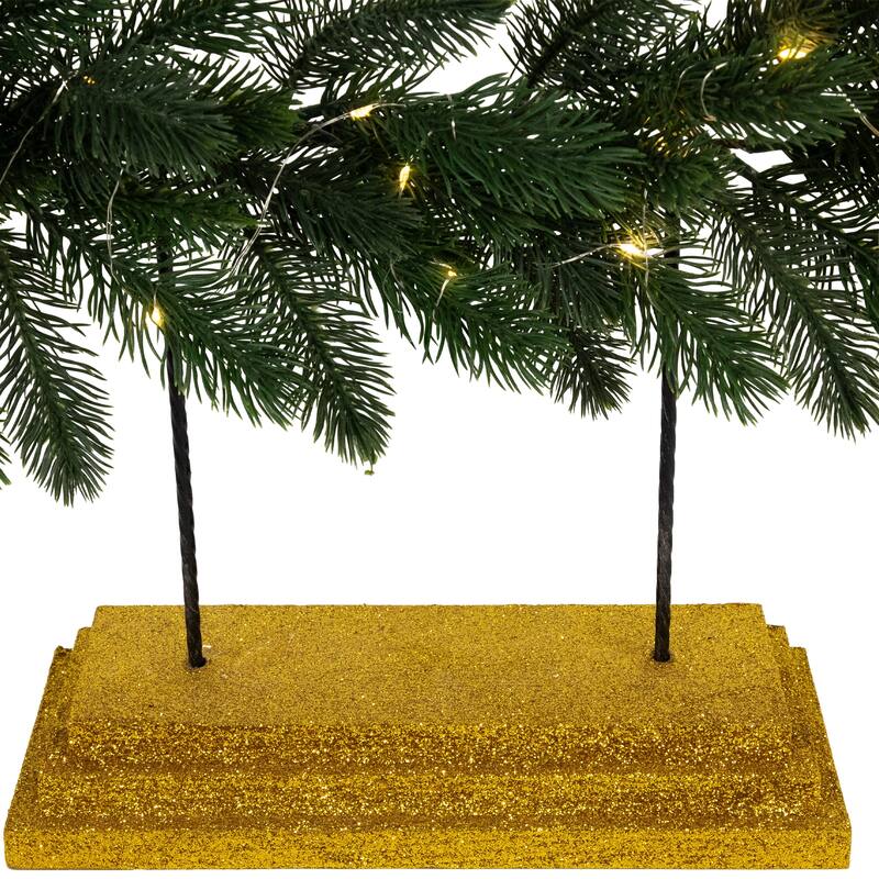 LED Lighted Pine Garland Christmas Tree Decoration - 3' - Warm White Lights