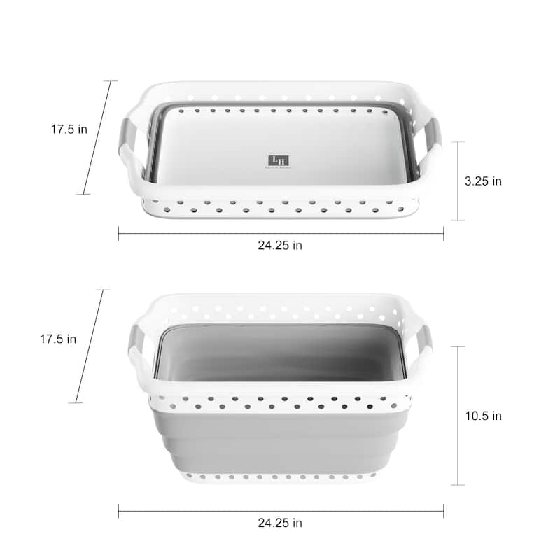 Collapsible Laundry Basket-Multiuse Organizer/Storage Container by Lavish Home