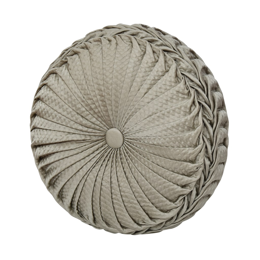 J. Queen New York Piazza Tufted Round Decorative Throw Pillow
