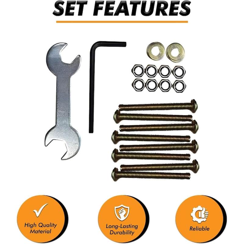 42 Pcs Bed Frame Hardware Set, Furniture Screws Bolts Washers