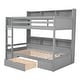 preview thumbnail 12 of 24, Ample Storage Twin Size Bunk Bed with Built-in Shelves and Storage Drawers